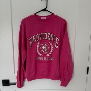 Garage Pink Graphic Crewneck Sweatshirt